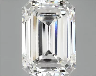 15.24ct F VVS2 Rare Carat Ideal Cut Emerald Lab Grown Diamond