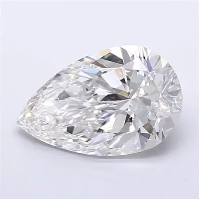 3.02ct F VS1 Rare Carat Ideal Cut Pear Lab Grown Diamond