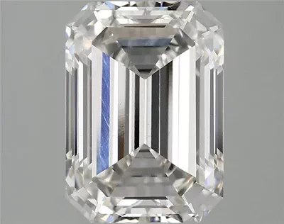3.09ct H VS2 Rare Carat Ideal Cut Emerald Lab Grown Diamond