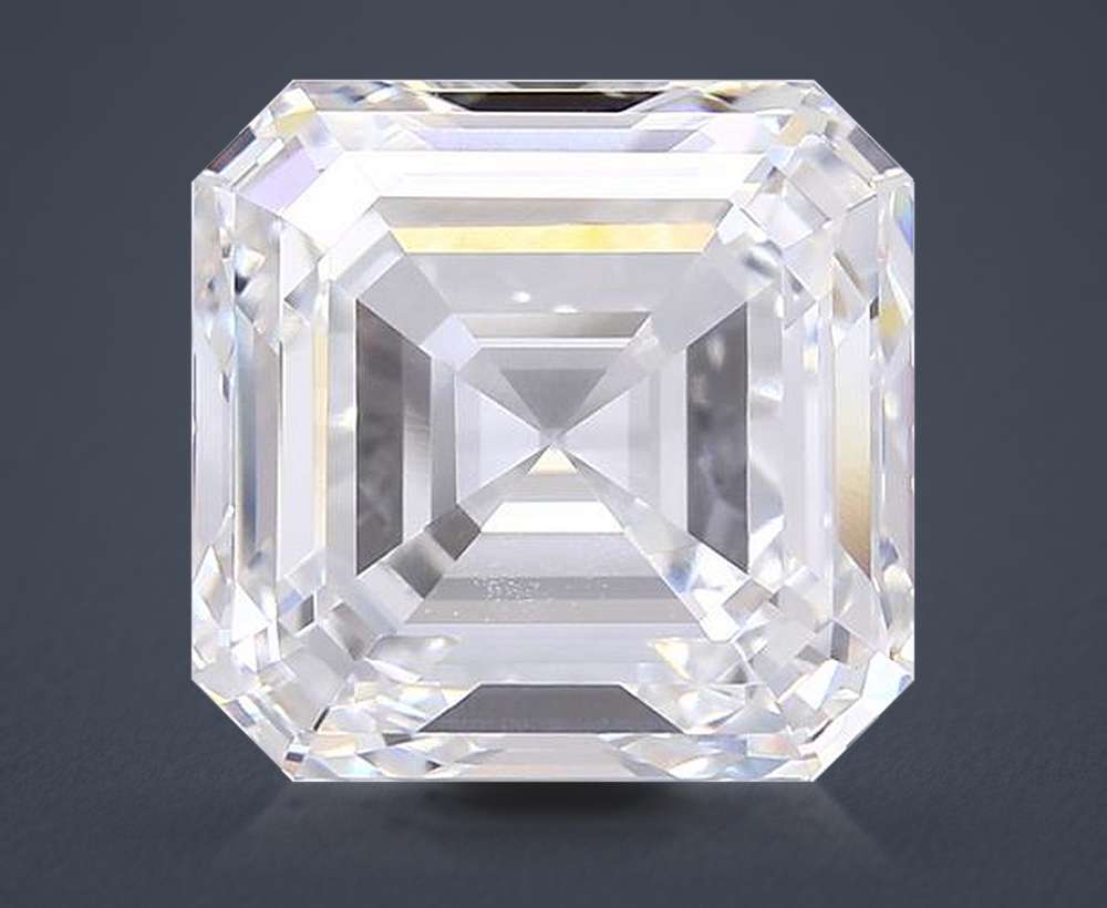 10.18ct E VVS1 Rare Carat Ideal Cut Asscher Lab Grown Diamond