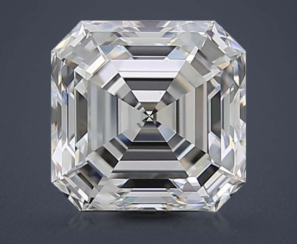 3.02ct F VS1 Rare Carat Ideal Cut Asscher Diamond
