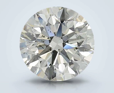 4.01ct K SI2 Rare Carat Ideal Cut Round Diamond