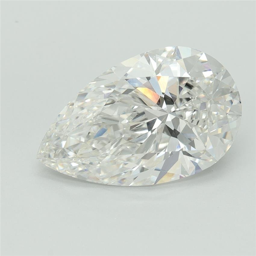 4.07ct F VVS2 Rare Carat Ideal Cut Pear Lab Grown Diamond