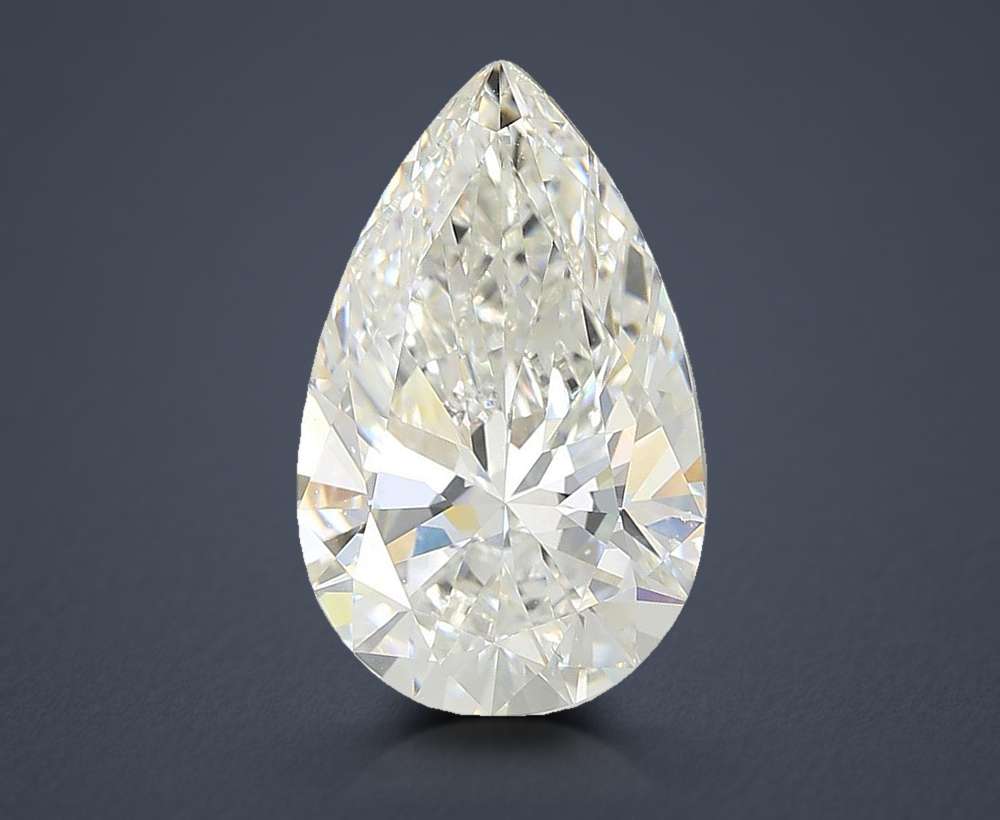 7.03ct F VVS2 Rare Carat Ideal Cut Pear Lab Grown Diamond