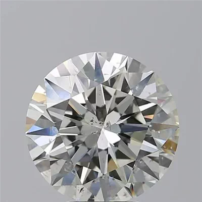 5.01ct J SI2 Rare Carat Ideal Cut Round Diamond