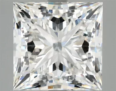 5.06ct F VS2 Rare Carat Ideal Cut Princess Lab Grown Diamond