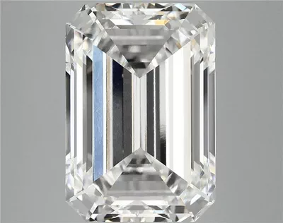 12.51ct F VVS2 Rare Carat Ideal Cut Emerald Lab Grown Diamond