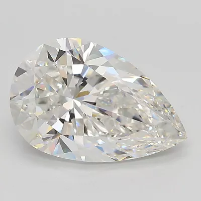 3.06ct F VVS2 Rare Carat Ideal Cut Pear Lab Grown Diamond