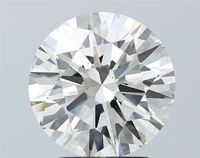 3.02ct K SI1 Rare Carat Ideal Cut Round Diamond