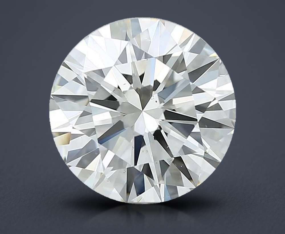 3.02ct K SI1 Rare Carat Ideal Cut Round Diamond