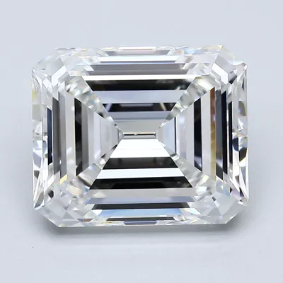 7.14ct F VS2 Rare Carat Ideal Cut Emerald Diamond