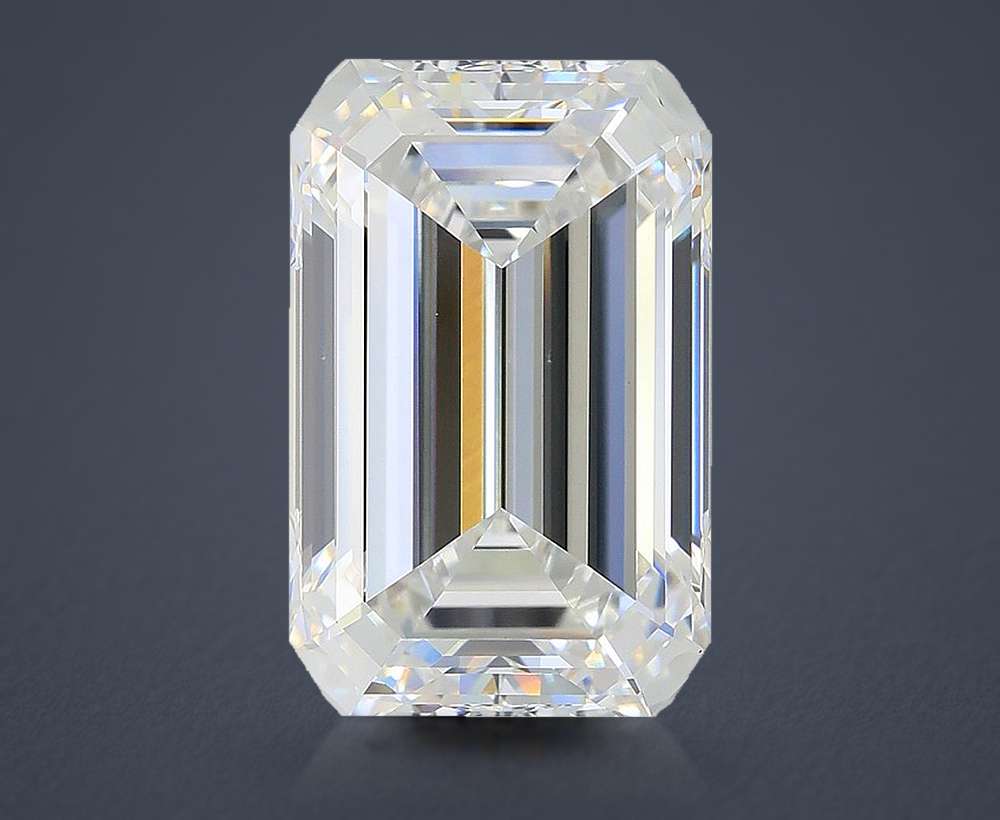 7.02ct F VS2 Rare Carat Ideal Cut Emerald Lab Grown Diamond