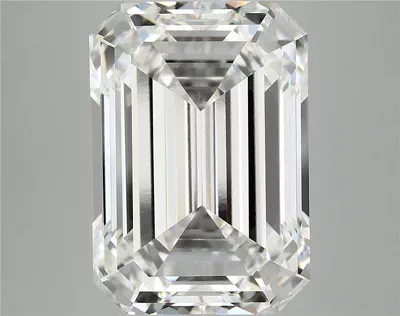 12.15ct F VVS2 Rare Carat Ideal Cut Emerald Lab Grown Diamond