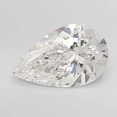 6.46ct F VS1 Rare Carat Ideal Cut Pear Lab Grown Diamond