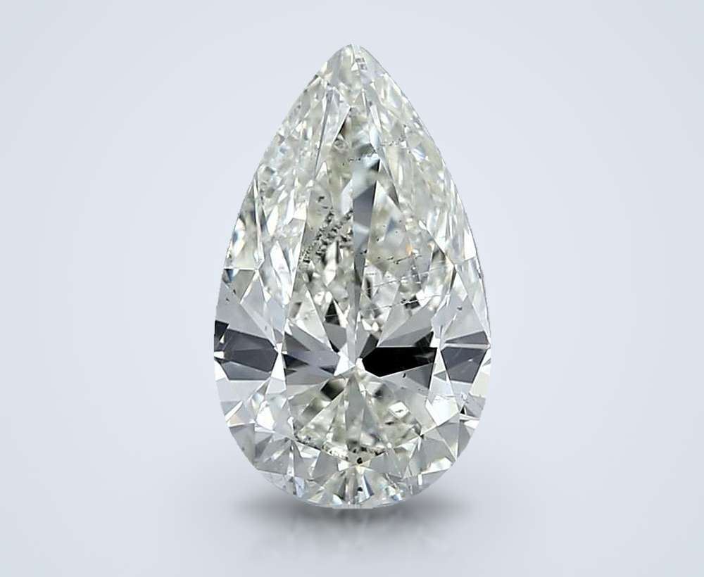 2.70ct J SI2 Rare Carat Ideal Cut Pear Diamond
