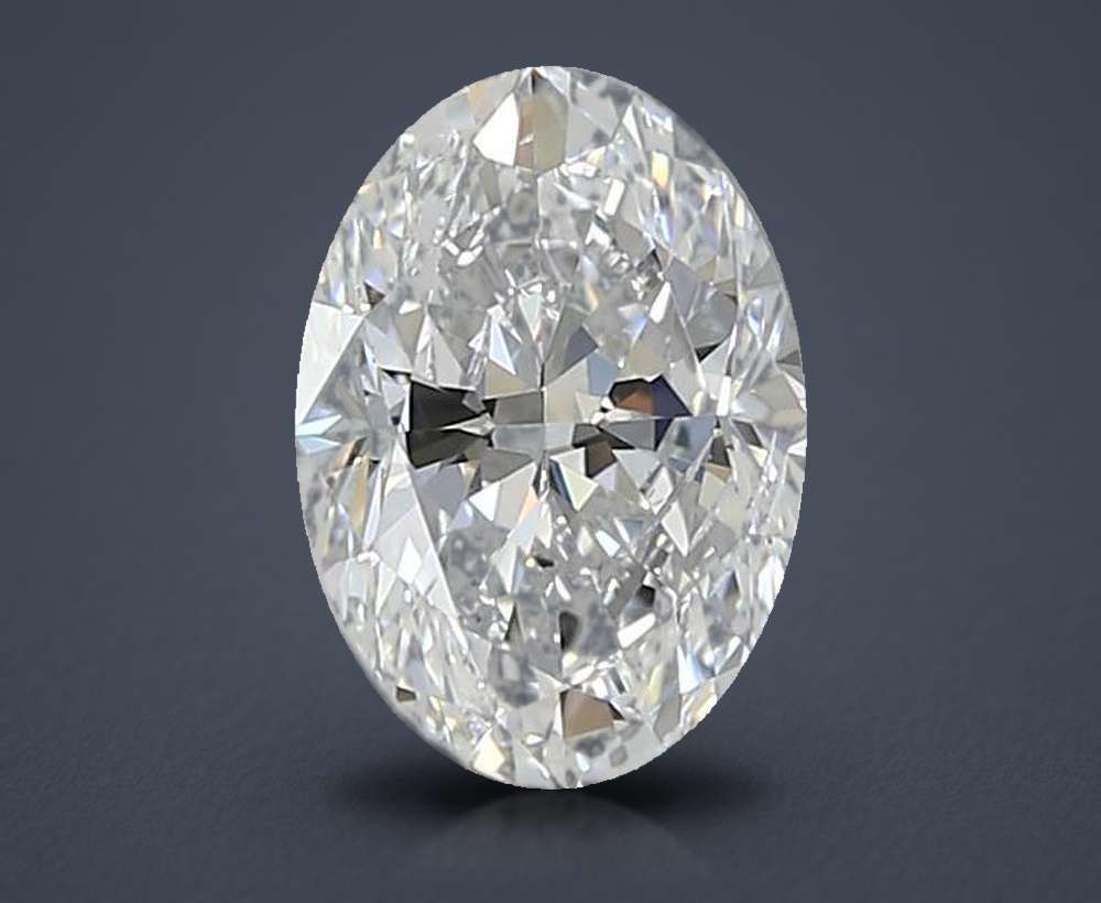 1.00ct D SI2 Very Good Cut Oval Lab Grown Diamond