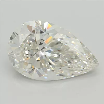 3.06ct F VS1 Rare Carat Ideal Cut Pear Lab Grown Diamond
