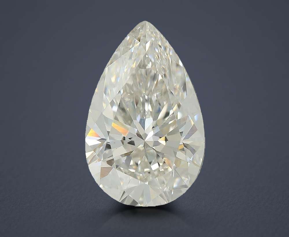 3.06ct F VS1 Rare Carat Ideal Cut Pear Lab Grown Diamond