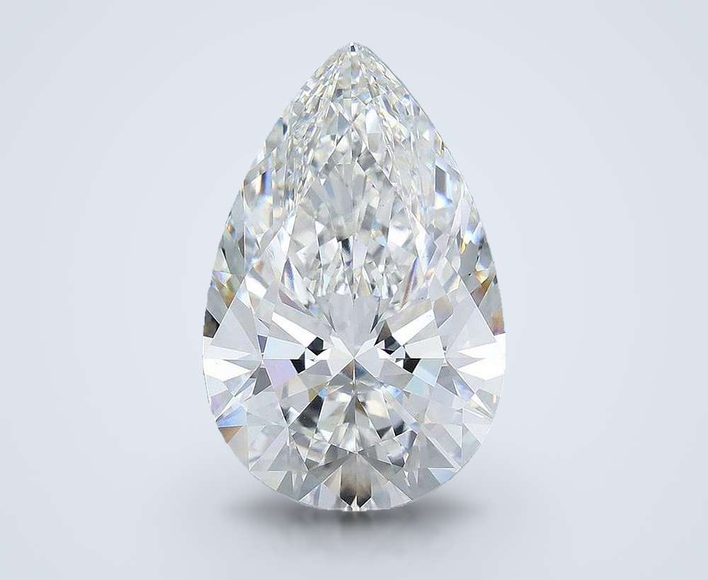 14.57ct F VS1 Rare Carat Ideal Cut Pear Lab Grown Diamond