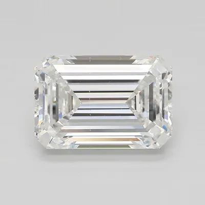 4.05ct E VS1 Rare Carat Ideal Cut Emerald Lab Grown Diamond
