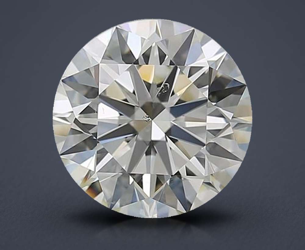 3.21ct K SI1 Rare Carat Ideal Cut Round Diamond