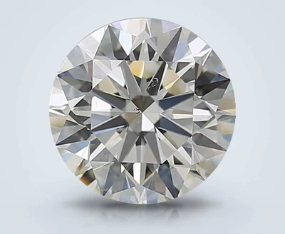 3.21ct K SI1 Rare Carat Ideal Cut Round Diamond