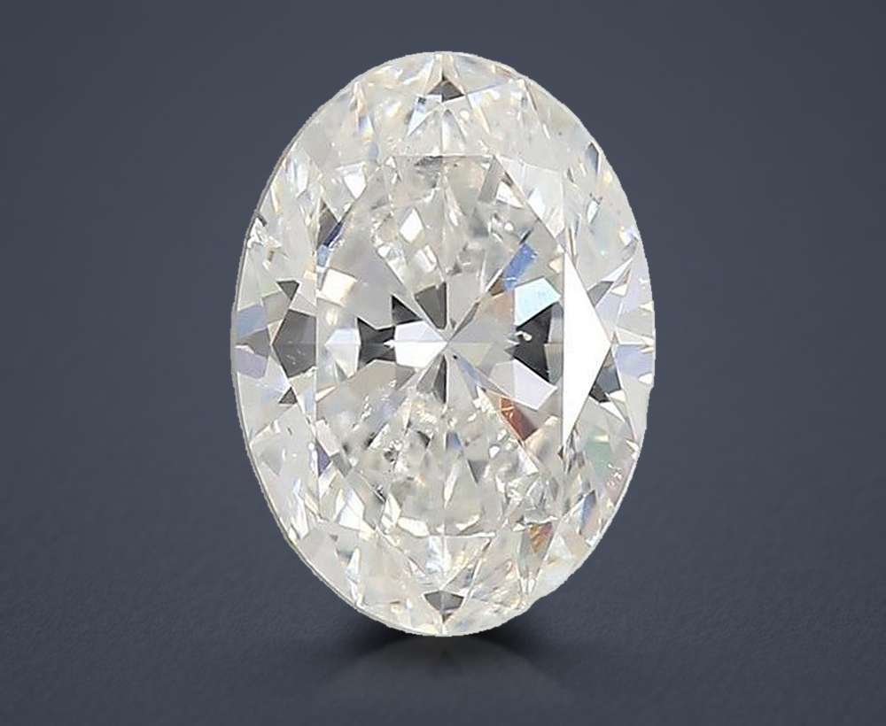 1.71ct F SI2 Rare Carat Ideal Cut Oval Diamond