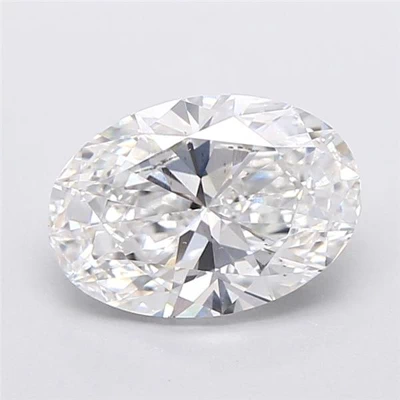 3.02ct E VS2 Rare Carat Ideal Cut Oval Lab Grown Diamond