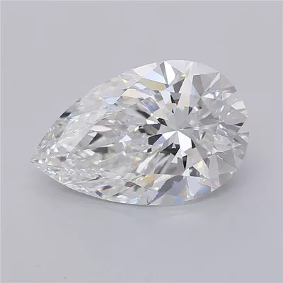 5.09ct F VVS2 Rare Carat Ideal Cut Pear Lab Grown Diamond