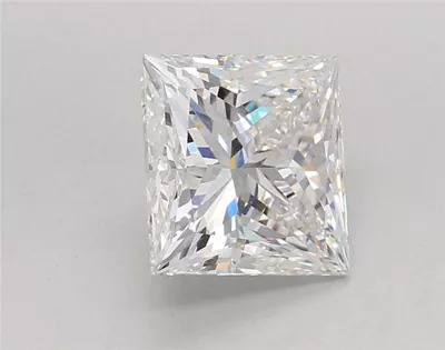 3.06ct E VVS2 Rare Carat Ideal Cut Princess Lab Grown Diamond
