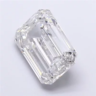 5.08ct F VS2 Rare Carat Ideal Cut Emerald Lab Grown Diamond