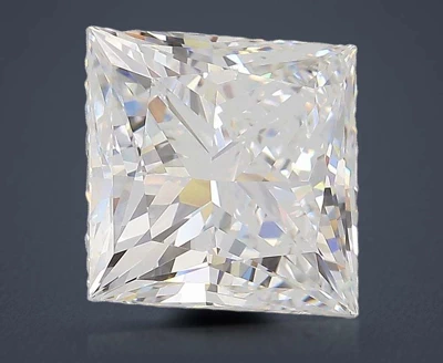 5.57ct E VVS2 Rare Carat Ideal Cut Princess Lab Grown Diamond