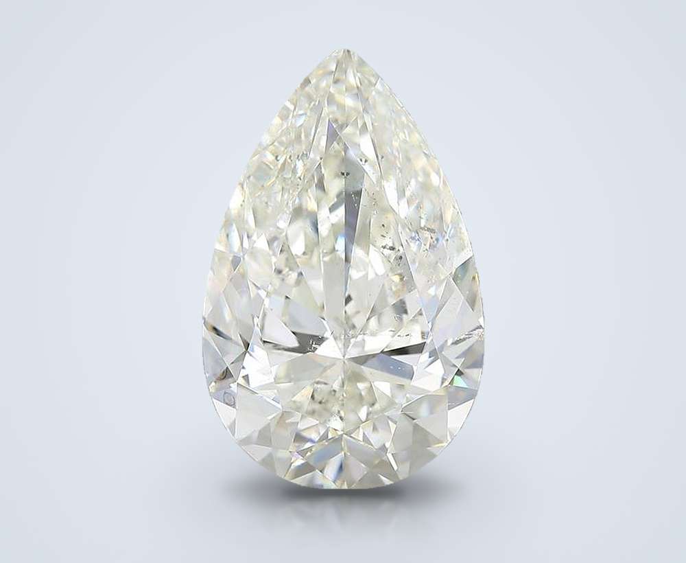 8.01ct K SI2 Rare Carat Ideal Cut Pear Diamond