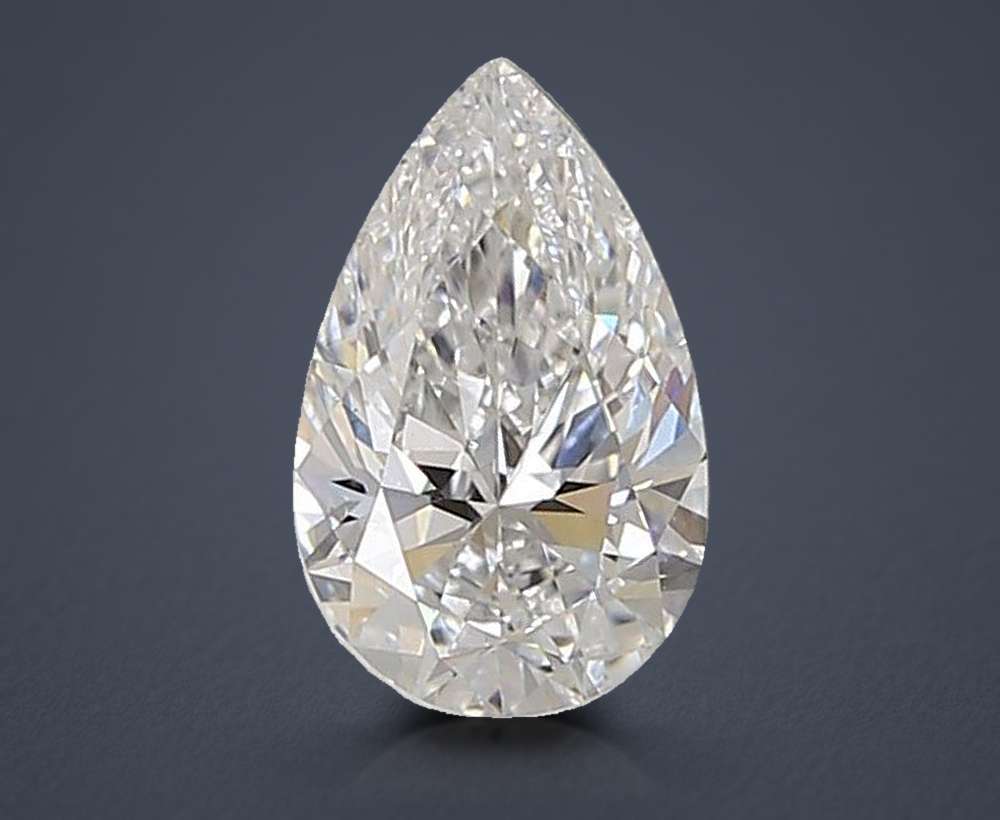 0.91ct D VS2 Rare Carat Ideal Cut Pear Lab Grown Diamond