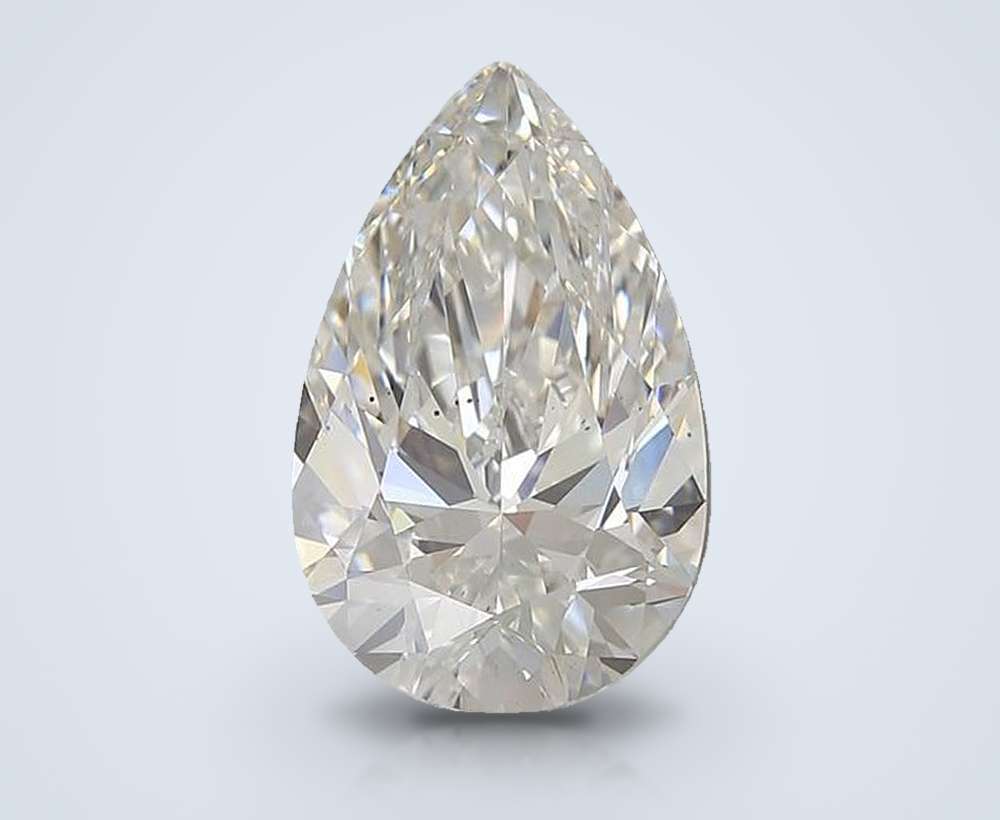 5.01ct F SI1 Rare Carat Ideal Cut Pear Lab Grown Diamond