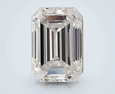 3.50ct F VVS2 Rare Carat Ideal Cut Emerald Lab Grown Diamond