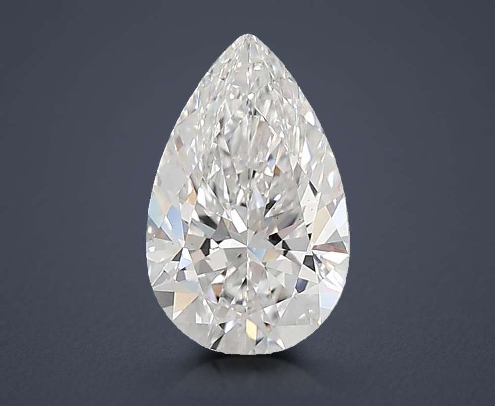 2.75ct E VS2 Rare Carat Ideal Cut Pear Lab Grown Diamond