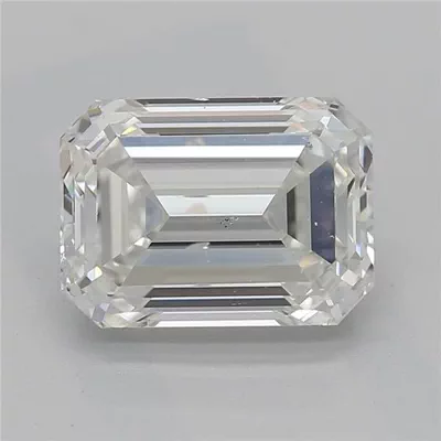 1.70ct I SI1 Rare Carat Ideal Cut Emerald Diamond