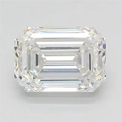 1.66ct F VS1 Rare Carat Ideal Cut Emerald Lab Grown Diamond