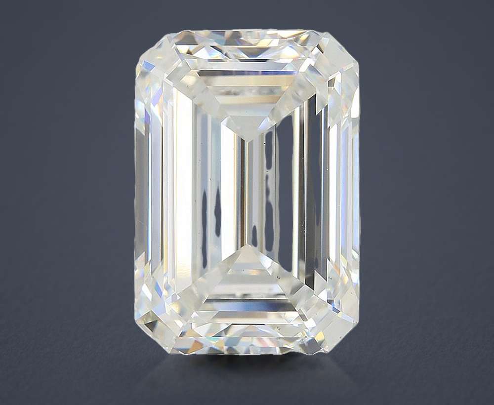 12.03ct F VS1 Rare Carat Ideal Cut Emerald Lab Grown Diamond