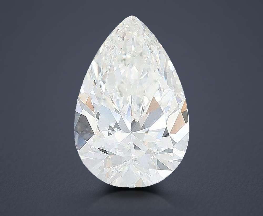 3.54ct F VS1 Rare Carat Ideal Cut Pear Lab Grown Diamond