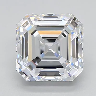 3.26ct D VVS2 Rare Carat Ideal Cut Asscher Lab Grown Diamond