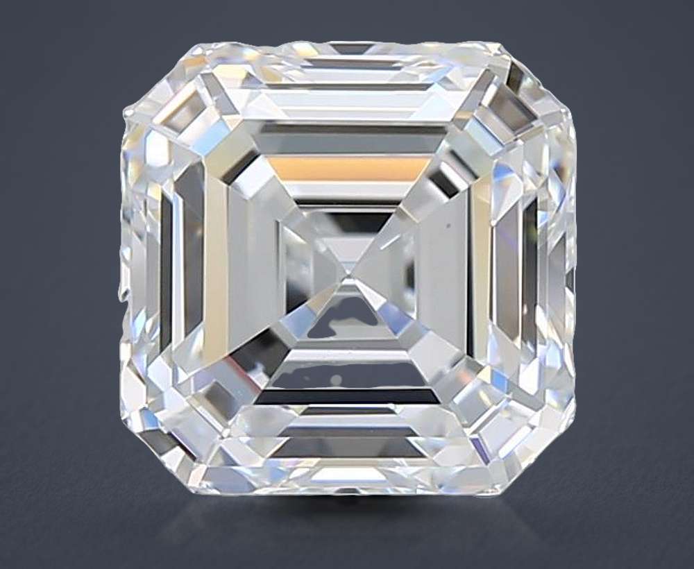 3.26ct D VVS2 Rare Carat Ideal Cut Asscher Lab Grown Diamond