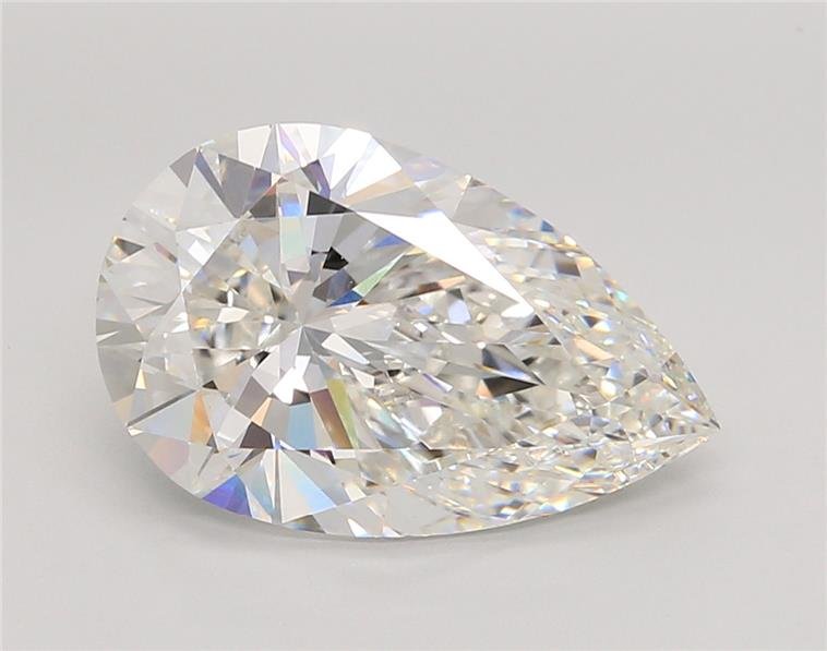 5.06ct F VVS2 Rare Carat Ideal Cut Pear Lab Grown Diamond