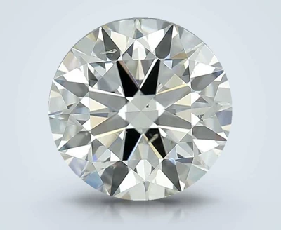 2.70ct K SI2 Rare Carat Ideal Cut Round Diamond