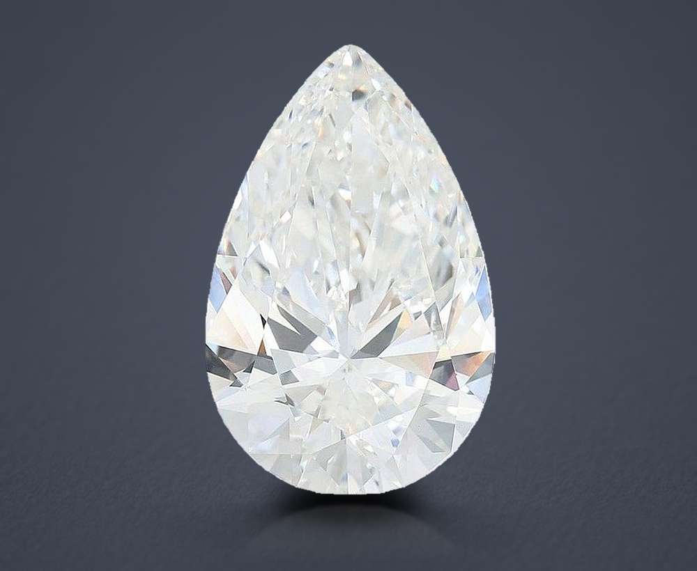 13.06ct F VVS2 Rare Carat Ideal Cut Pear Lab Grown Diamond