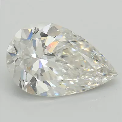3.36ct F VVS2 Rare Carat Ideal Cut Pear Lab Grown Diamond