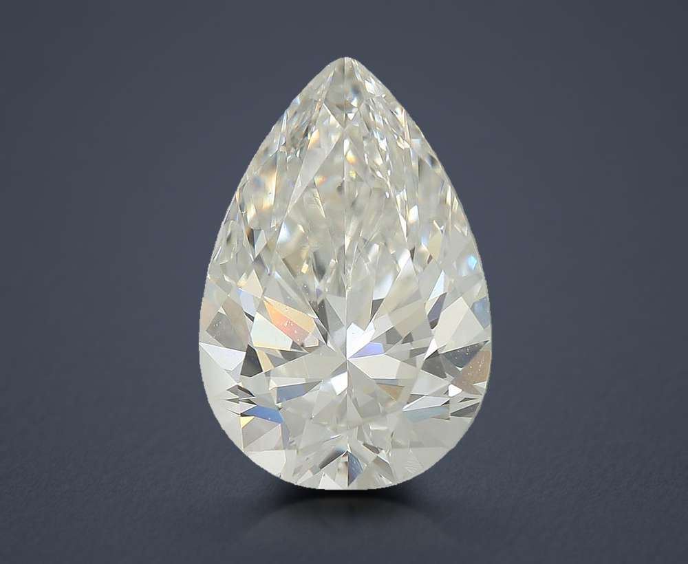 3.36ct F VVS2 Rare Carat Ideal Cut Pear Lab Grown Diamond