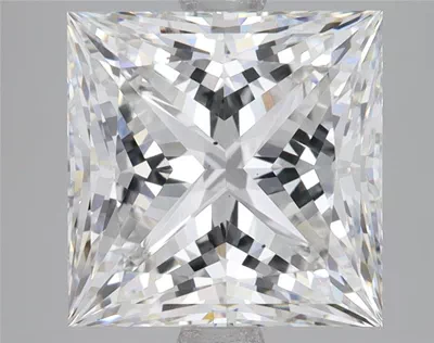 5.09ct F VS2 Rare Carat Ideal Cut Princess Lab Grown Diamond