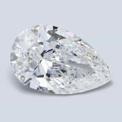 3.42ct F SI2 Rare Carat Ideal Cut Pear Diamond